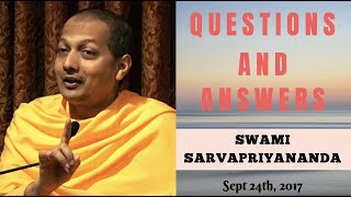 Ask Swami with Swami Sarvapriyananda  Sept 24th 2017 [upl. by Soulier]