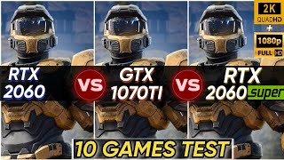 RTX 2060 vs GTX 1070 Ti vs RTX 2060 SUPER  10 Games Tested  How Big Difference  1440P amp 1080P [upl. by Anilehcim]