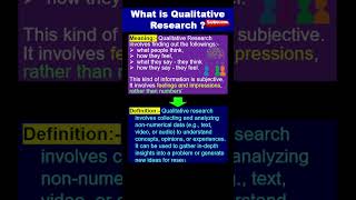 What Is Qualitative Research  shorts [upl. by Wagshul938]