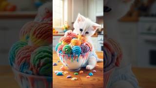 Bubble Trouble 🍦🛁 The Kitten’s Soapy Surprisecat cattales catfunny catshorts funny [upl. by Teerell]