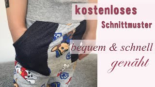 Bequeme Babyhose Kinderhose aus Jersey nähen mit Hosentaschen amp Bündchen ❤️Kostenloses Schnittmuster [upl. by Nairde]