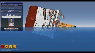 Sinking Simulator  Sinking the Britannic Front View [upl. by Riffle272]