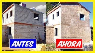 ✅ Como ENFOSCAR una PARED EXTERIOR o FACHADA con MORTERO ✅🌞Dia 3🌞 T4 [upl. by Aggy]