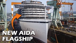 The Construction of 300 METRE AIDAprima  CRUISE SHIP  CINEMATIC TIMELAPSE 4K [upl. by Phaidra467]