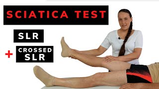 Straight leg raise test SLR  crossed SLR How to test sciatica [upl. by Trebreh703]