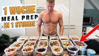 Meal Prep für eine komplette Woche Nur 1 Stunde kochen [upl. by Panthia749]