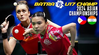 FULL MATCH  Manika Batra vs Kheith Cruz  2024 Asian Championships WS RD 64 [upl. by Betti]