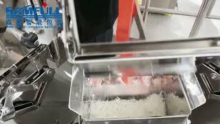 Shredded coconut packing machine  250g multihead weigher with screw  good accruancy [upl. by Ensign722]