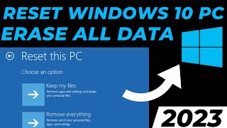 Reset windows 10 PC remove everything to factory settings  How to erase all data 2024 [upl. by Helas]