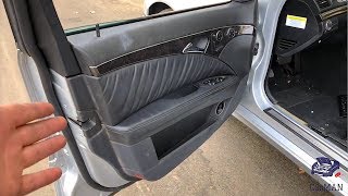 Mercedes W211 Door Panel Removal Install E550  CarMAN [upl. by Gnot]