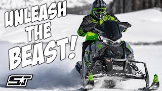 Fastest Factory Turbo Snowmobile  Arctic Cat Thundercat EPS with ATAC [upl. by Attaynik8]