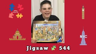 Mattys time lapse puzzles 🧩 JIGSAW 544 🧩 Ravensburger 1000 pieces World Landmarks 🧩 121123 🧩 [upl. by Atiuqes]