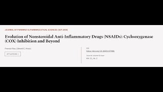 Evolution of Nonsteroidal AntiInflammatory Drugs NSAIDs Cyclooxygenase COX Inhi  RTCLTV [upl. by Berti]