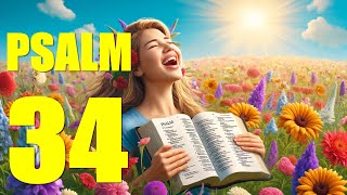 Psalm 34 Reading Embracing Gratitude and Trust With words  KJV [upl. by Shannen]