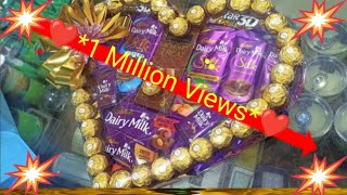 How to Make Love❤️ Shape Chocolate Hamper Sabse Achha Love❤️ Gift Hamper [upl. by Rodney]