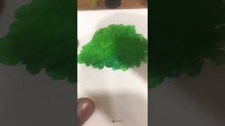 How to draw  make grass  how to make grass from earbuds [upl. by Magdala48]