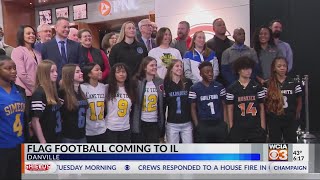 Girls flag football becomes official Illinois sport IHSA [upl. by Turnheim]