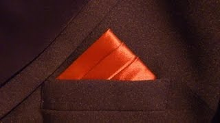 How to Fold a Pocket Square  3 Stairs Animated [upl. by Awuhsoj]