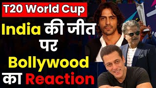 T 20 world Cup Celebration India  Celebrities Salman Khan to Amitabh Bacchan Wishing team India [upl. by Aniretake]