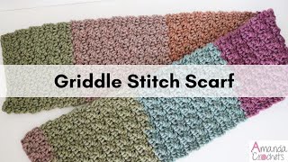 Griddle Stitch Scarf  Crochet Scarf  Beginner Crochet Tutorial [upl. by Yablon865]