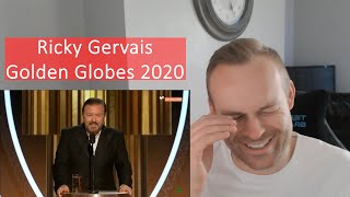 Rob Reacts to Ricky Gervais – Golden Globes 2020 Uncensored HD [upl. by Aerdnahc]