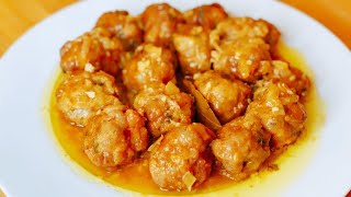 ALBONDIGAS A LA CERVEZA  Receta  UnaChefenlaCocina [upl. by Etnad]