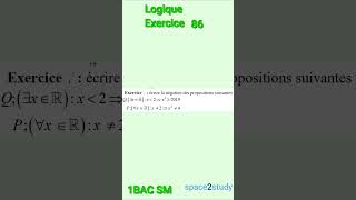 Exercice 86 Logique 1BACSM Maths [upl. by Tunnell]