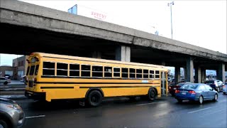 CANADIAN SCHOOL BUSES DRIVING IN MONTREAL QUEBEC [upl. by Lara]