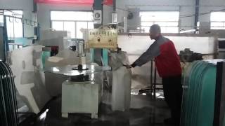 how to grind irregular shaped glass edge at Migo Glass factory [upl. by Ahsenod]