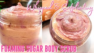 How to Make Foaming Sugar Body Scrub  Easy Whipped DIY Sugar Scrub Recipe [upl. by Cochran]