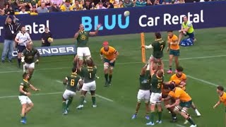 SPRINGBOKS LINEOUT TRY  INSANE DOUBLE LINE OUT OFFLOAD vs AUSTRALIA 2024 [upl. by Dorolice491]