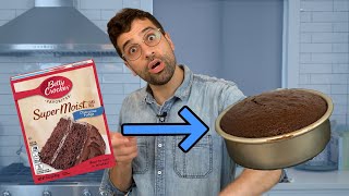 How to Make CHOCOLATE BOX CAKE taste HOMEMADE • JonnyCakes [upl. by Nosyrb]