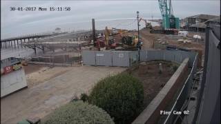 Building of the new Felixstowe Pier  Clip 6 [upl. by Aretta]