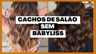 Cachos de salão sem babyliss [upl. by Linn]