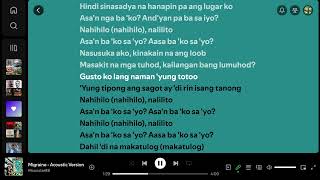 Migraine  Moonstar88 Lyrics  Nahihilo nalilito [upl. by Fogg759]