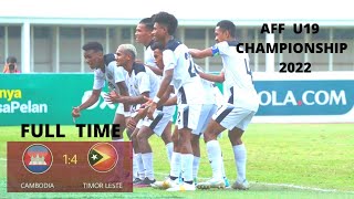 Highlights  Cambodia vs Timor Leste AFF U19 championship 2022 football Aff u19 trending news [upl. by Halpern]