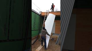 Corrugated metal roof preparation [upl. by Downall16]