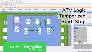 How to use temporized startstop with ATV Logic on ATV320   Schneider Electric [upl. by Nabetse354]