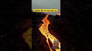 CAMERA DRONE VS VOLCANO 🌋 😱 drone shot shorts volcano greenscreen [upl. by Eveivenej]