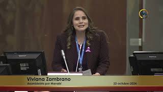 Asambleísta Viviana Zambrano  Sesión 974  LeyServicioMilitarVoluntario [upl. by Ecraep]