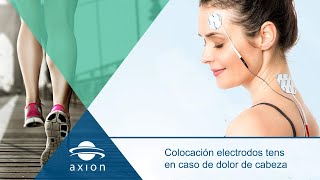 Colocación electrodos TENS para dolor de cabeza  Electroestimulación TENS para terapia del dolor [upl. by Nide]