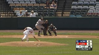 Submarine Pitcher Garrett Granitz Full Inning 2019 Lancaster Barnstormers vs Somerset Patriots [upl. by Edna]