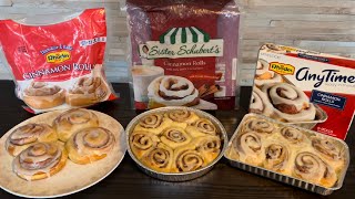 Sister Schubert’s Cinnamon Rolls vs Rhodes Cinnamon Rolls ￼ [upl. by Zubkoff278]