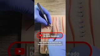 Sutura interrumpida simple Parte 3 😁 medicina tutorial doctor medstudent latinoamerica fyp [upl. by Engvall]