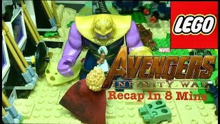 Avengers Infinity War Recap In 8 Mins  LEGO STOPMOTION [upl. by Tamar17]