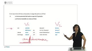 Alemán sintaxis El orden de las palabras en la oración principal  1113  UPV [upl. by Fevre413]