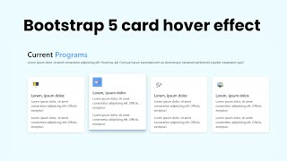 Bootstrap 5 card hover effect  border bottom change color on Hover [upl. by Ovida]