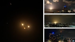 Watch Iranian missiles rain down over Israel [upl. by Pascha434]