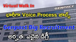 Genpact latest recruitment Hyderabad voice process jobs TeluguJobs in Telugu [upl. by Azenav]