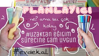 DEFTERDEN PLANLAYICI YAPIMI dıy planner uzaktaneğitim evdekal planlayiciyapimi planner [upl. by Lethia]